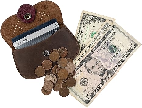 Vintage Cat Face Coin Purse | Creative Leather-Style Mini Wallet with Snap Closure | Cute Small Pouch for Coins & Cards (4.75" × 3.75")